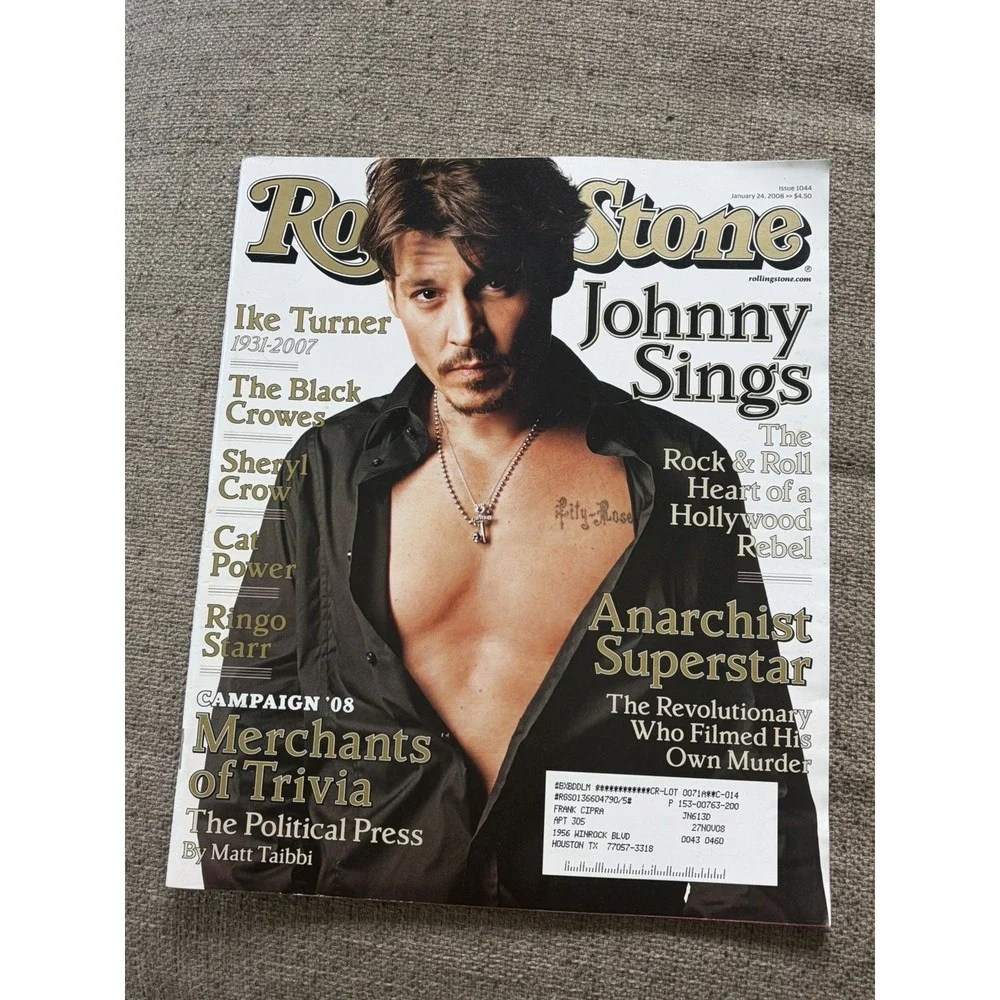 Lot of 2! Y2k Vintage KEITH RICHARDS & JOHNNY DEPP Rolling Stone Magazine Music